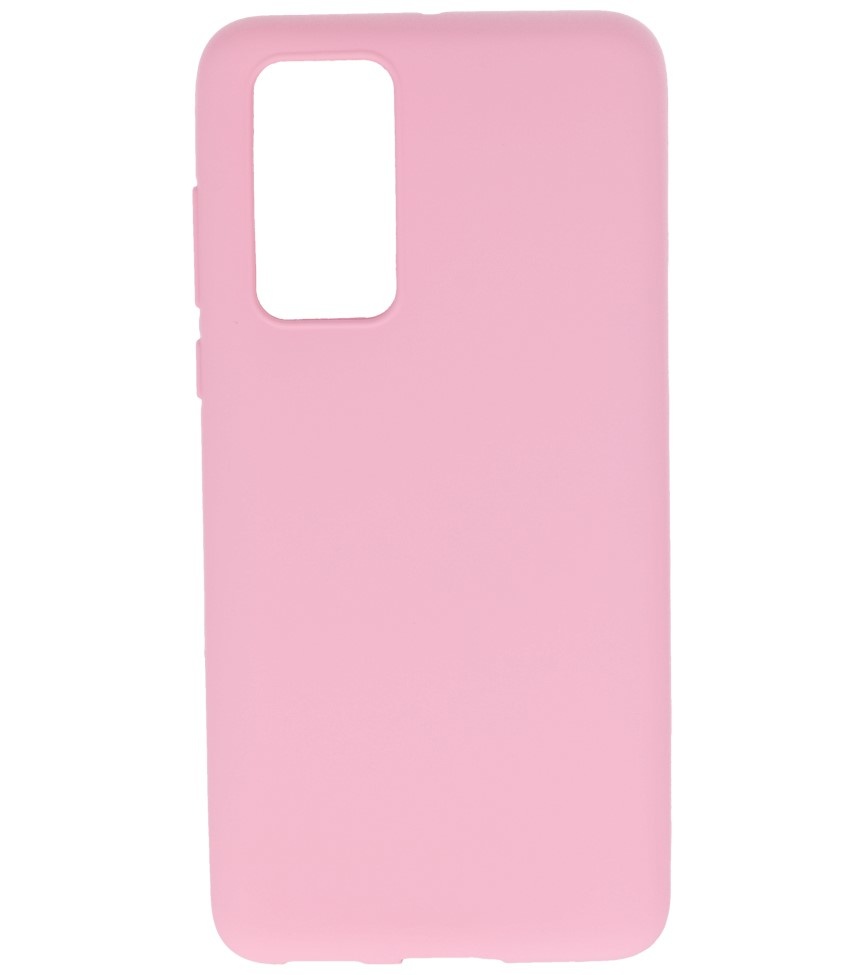 Farvet TPU-etui til Huawei P40 Pink