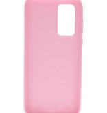 Coque en TPU couleur pour Huawei P40 Rose