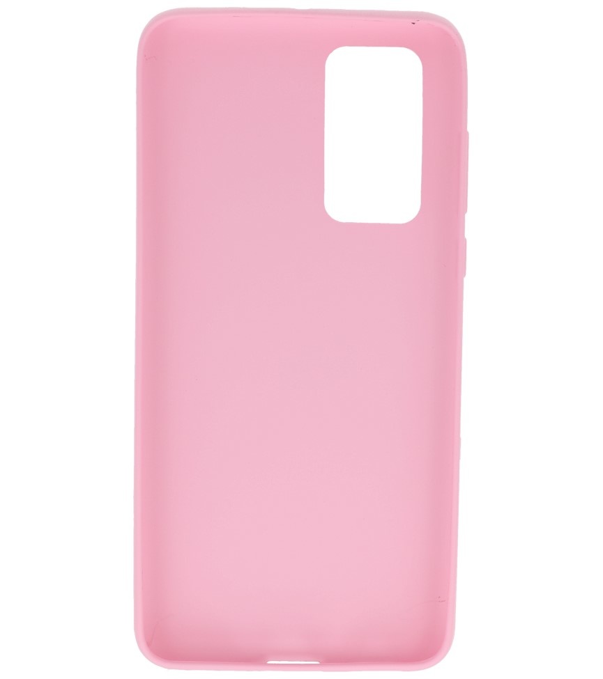 Color TPU Hoesje voor Huawei P40 Roze