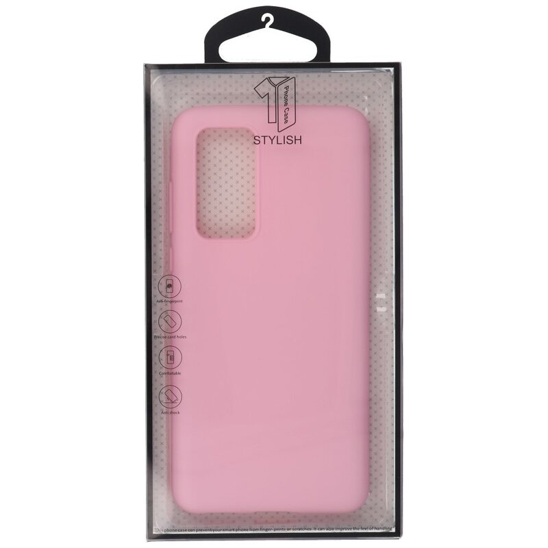 Farvet TPU-etui til Huawei P40 Pink