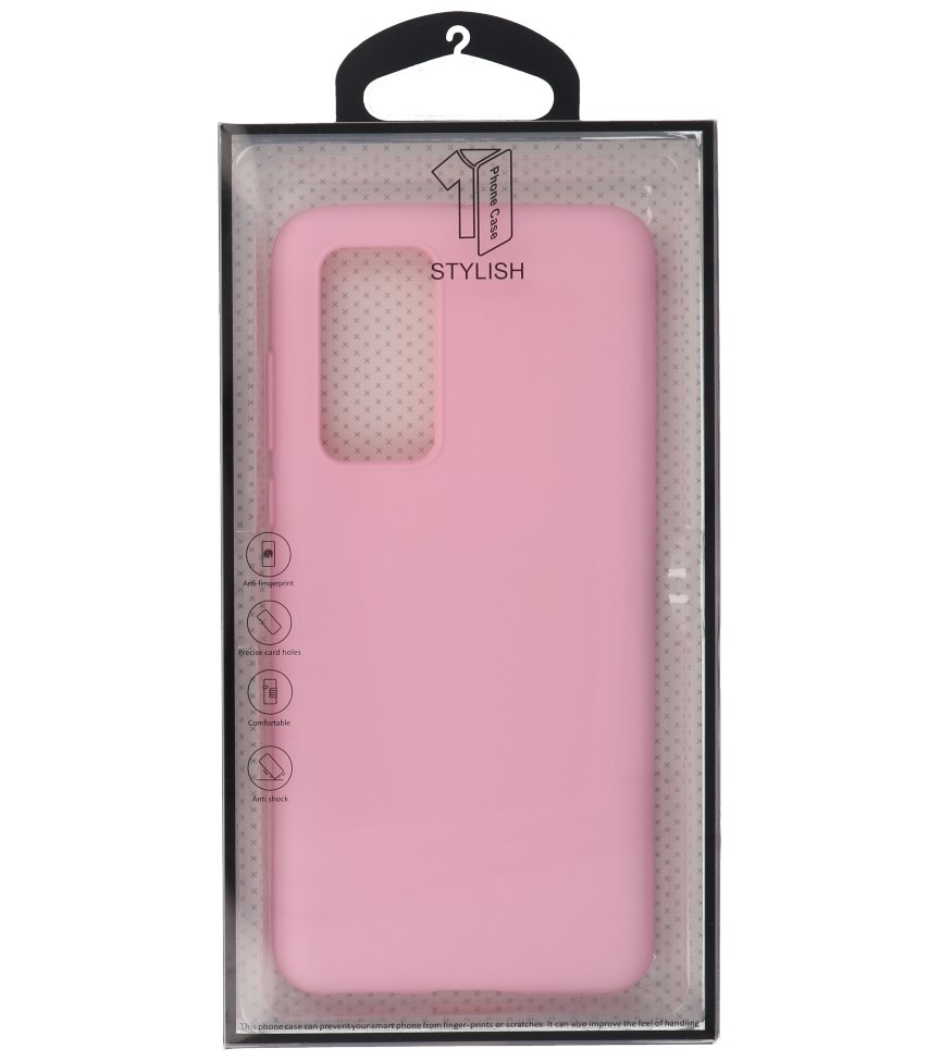 Farbige TPU-Hülle für Huawei P40 Pink