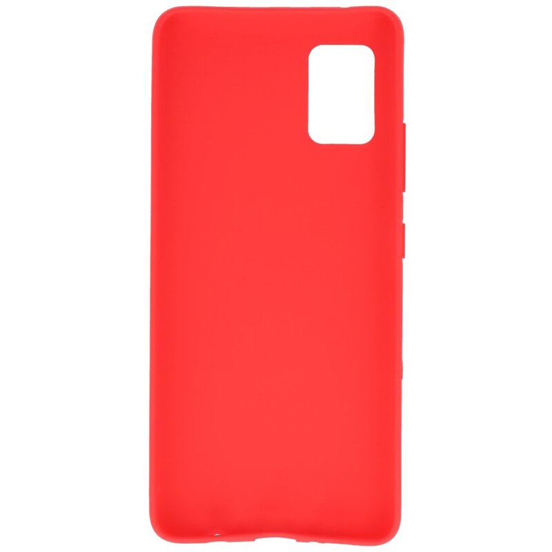 Farvet TPU Cover til Samsung Galaxy A51 5G Rød