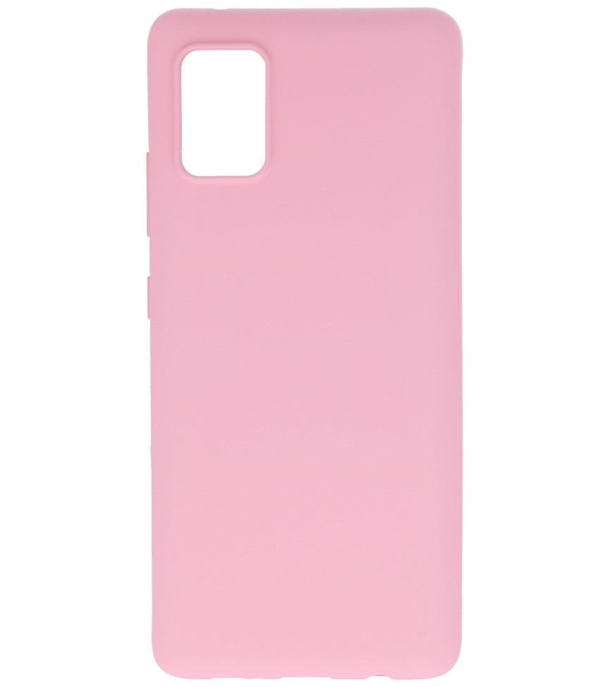Farvet TPU Cover til Samsung Galaxy A51 5G Pink