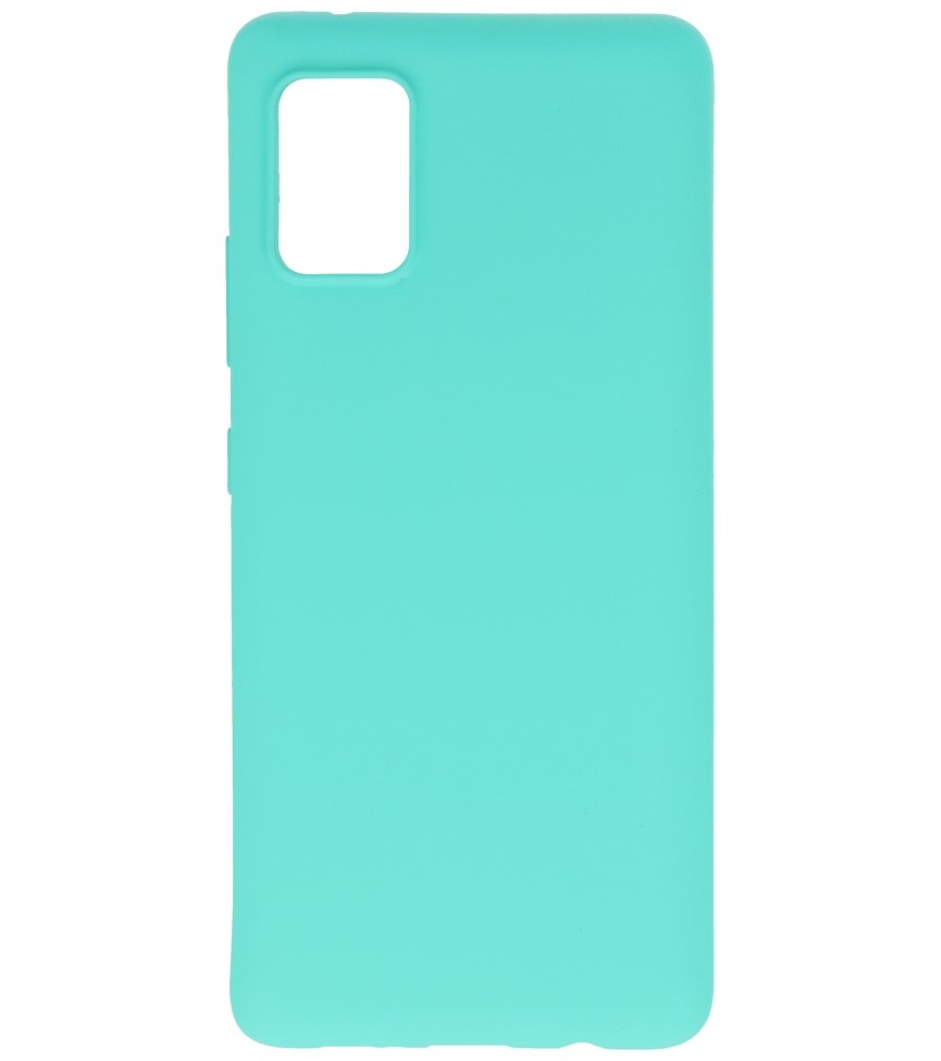 Farvet TPU-etui til Samsung Galaxy A51 5G Turkis