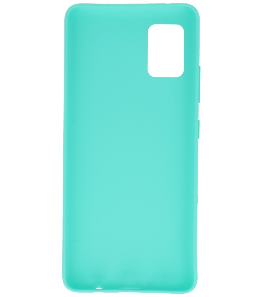 Farvet TPU-etui til Samsung Galaxy A51 5G Turkis