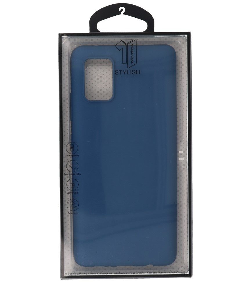 Carcasa de TPU en color para Samsung Galaxy A71 5G Azul marino
