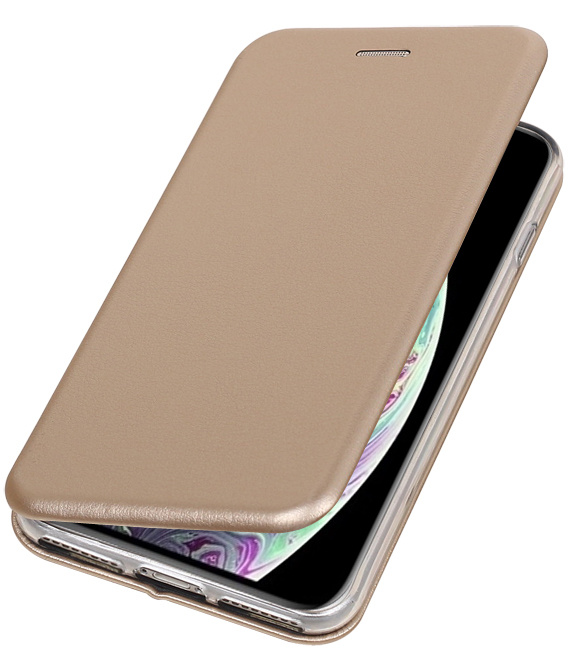 Schlanke Folio Case für iPhone X Gold