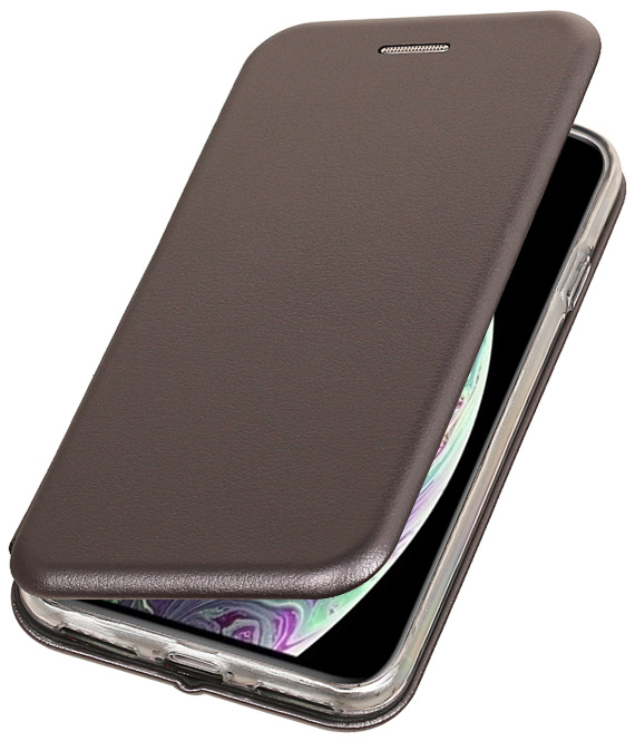 Schlanke Folio Case für iPhone X Grau