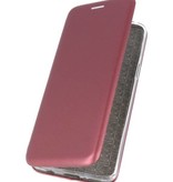 Etui Folio Slim pour Huawei P40 Lite E Bordeaux Rouge
