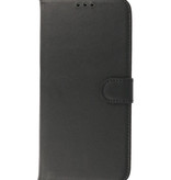 Funda tipo billetera de cuero genuino para Samsung Galaxy S22 Plus Negro