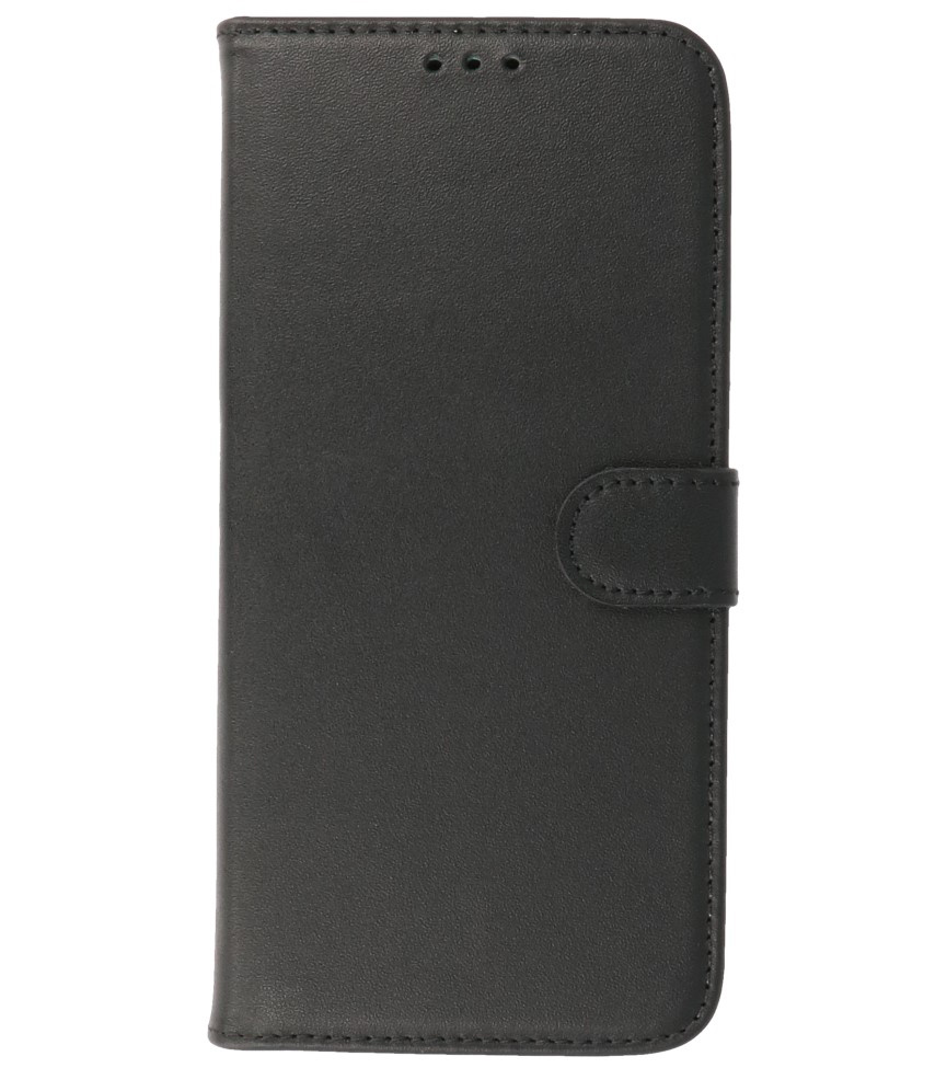 Funda tipo billetera de cuero genuino para Samsung Galaxy S22 Plus Negro