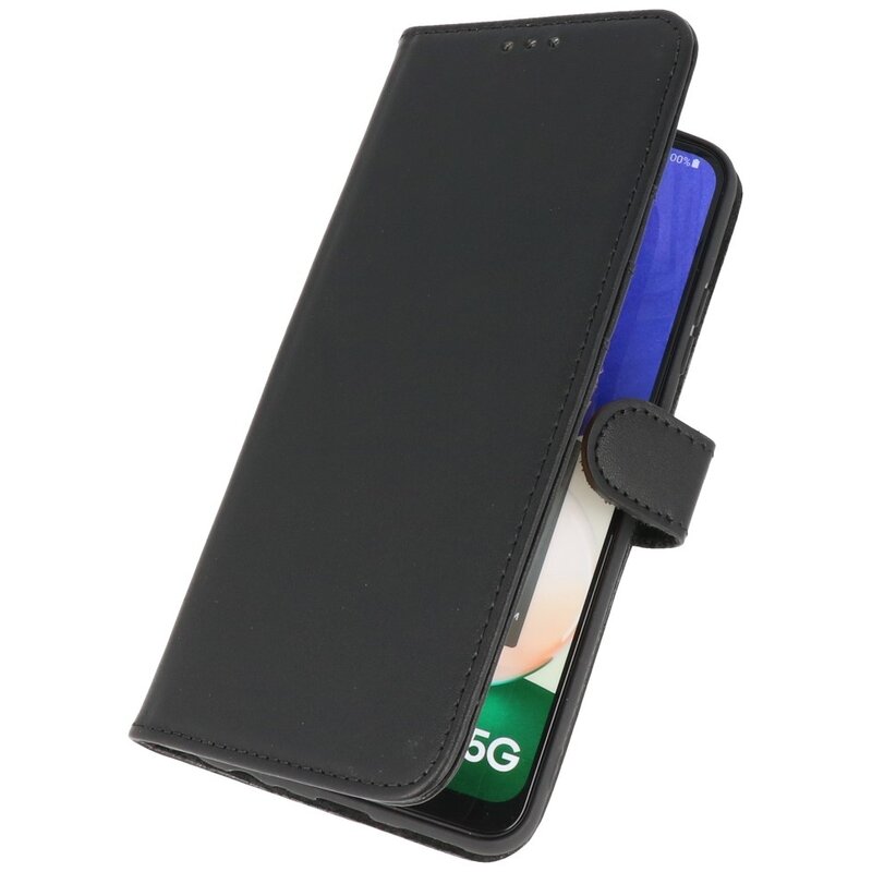 Funda tipo billetera de cuero genuino para Samsung Galaxy S22 Ultra Black
