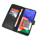 Funda tipo billetera de cuero genuino para Samsung Galaxy S22 Ultra Black