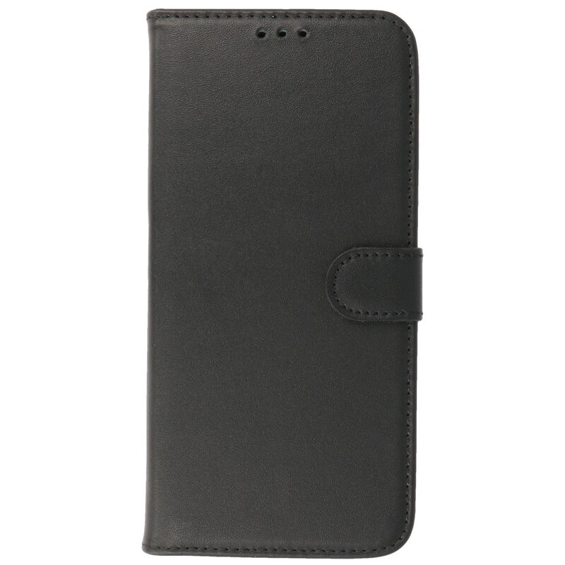 Étui portefeuille en cuir véritable pour Samsung Galaxy S22 Ultra Noir