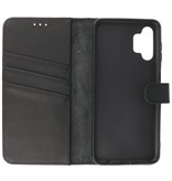 Genuine Leather Wallet Cases Cover for Samsung Galaxy A13 4G Black