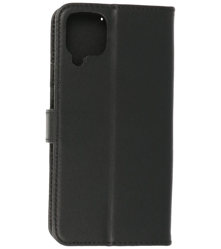 Funda de piel auténtica para Samsung Galaxy A22 4G, color negro