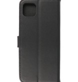 Funda tipo billetera de cuero genuino para Samsung Galaxy A22 5G Negro