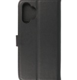 Funda tipo billetera de cuero genuino para Samsung Galaxy A32 5G Negro