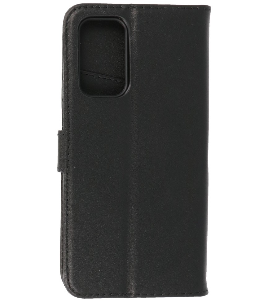 Echtes Leder Wallet Cases Cover für Samsung Galaxy A33 5G Schwarz