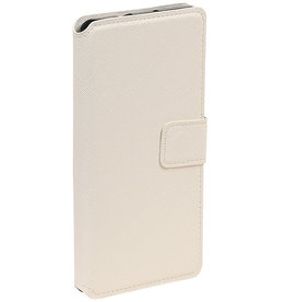 Kreuz-Muster TPU Book Galaxy J7 Weiß