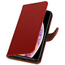 Pull Up de TPU de la PU del estilo del libro de cuero para el iPhone 6 / s Plus Rojo