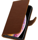 Pull Up de TPU de la PU del estilo del libro de cuero para LG K7 Brown