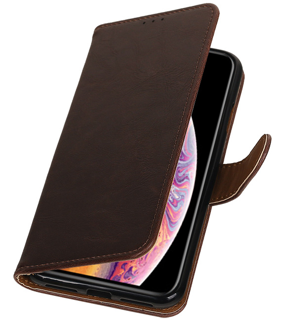 Pull Up PU-Leder-Buch-Art für Galaxy S7 Plus G938F Mocca