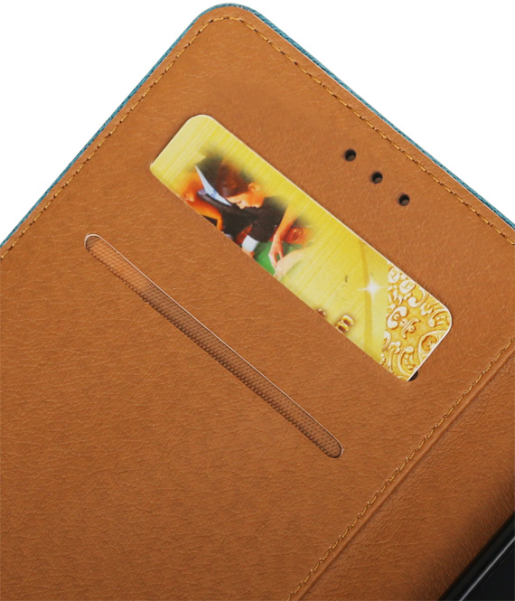 Pull Up TPU PU cuir style du livre pour LG K10 Bleu