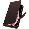 Pull Up TPU PU cuir style livre pour Xperia C6 Mocca