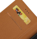 Pull Up TPU PU cuir style livre pour Xperia C6 Mocca