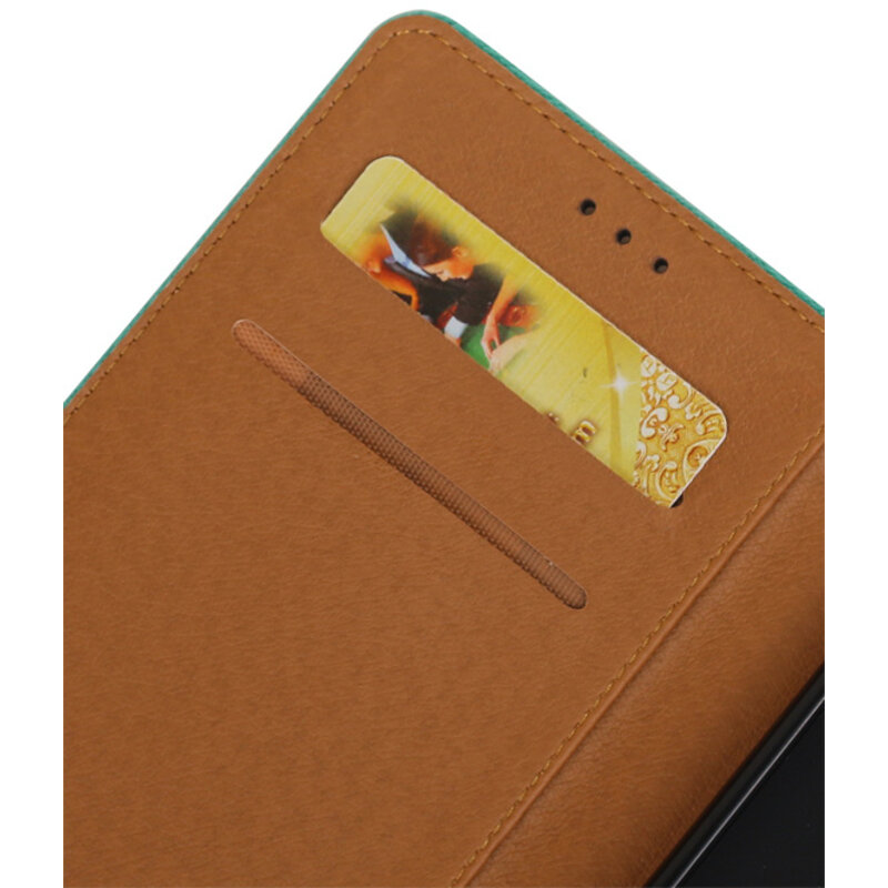 Pull Up TPU di elaborazione di stile del libro in pelle per HTC Desire 10 Pro Verde