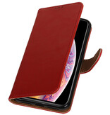 Pull Up TPU PU-Leder-Buch-Art Galaxy C9 Red