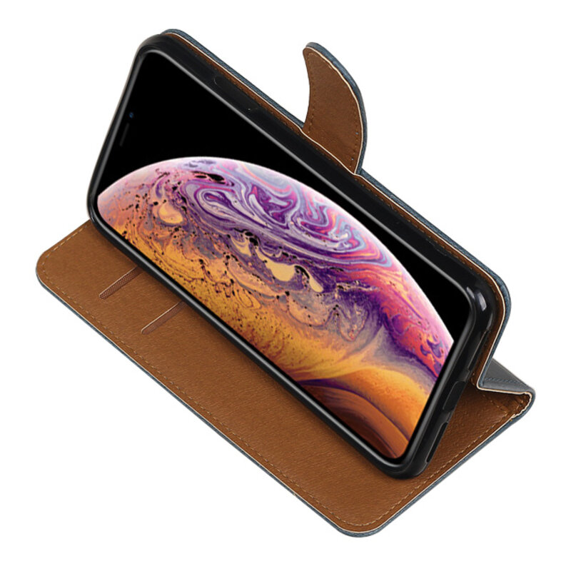 Pull Up TPU PU-Leder-Buch-Art Google Pixel Blau