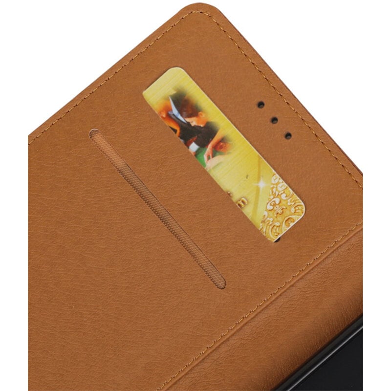 Pull Up TPU PU Leder Bookstyle voor Moto G5 Mocca