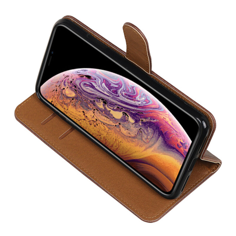 Pull-up-Buch-Art-Fall für Xperia XZ 1 Mocca