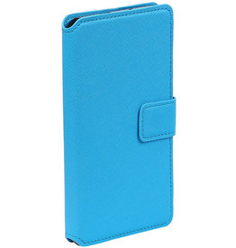 Kreuz-Muster TPU Book für iPhone 6 / 6s Blau