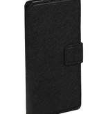 Kreuz-Muster TPU Book für iPhone 7 Plus-Schwarz