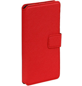 Cross Pattern TPU Bookstyle for iPhone 7 Plus Red