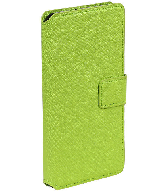 Cross Pattern TPU Bookstyle for iPhone 7 Plus Green