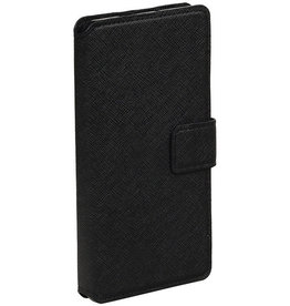 Kreuz-Muster TPU Book Galaxy S6 Rand G925F Schwarz