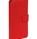 Cruz patrón TPU BookStyle Galaxy S6 Borde Rojo G925F