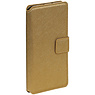 Kreuz-Muster TPU Book Galaxy S6 G920F Gold-