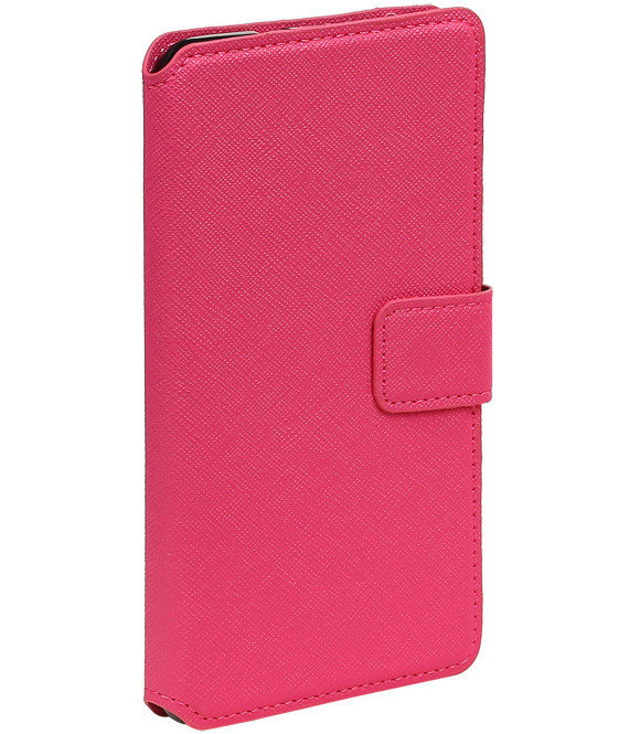 Cross Pattern TPU Bookstyle for Galaxy J2 (2016)) Pink