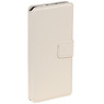 Krydsmønster TPU BookStyle til Huawei P8 White