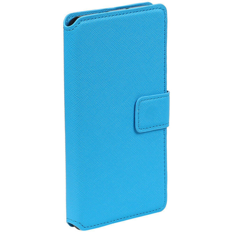 Cross Pattern TPU Bookstyle voor Huawei Y3 II Blauw