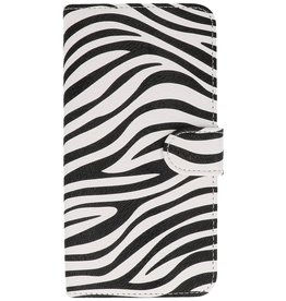 Galaxy Trend Lite S7390 / S7392 Zebra Book Style Taske til Galaxy Trend Lite S7390 White