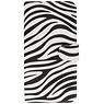 Zebra Bookstyle Hoes voor Huawei Ascend G730 Wit