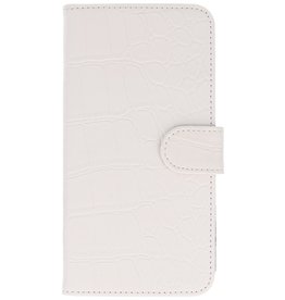 Croco cassa di libro di stile per LG G3 S (mini) D722 Bianco