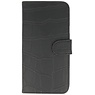 Croco del caso del estilo del libro para LG G2 Negro