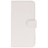 Croco del caso del estilo del libro para LG G2 Mini D618 Blanca